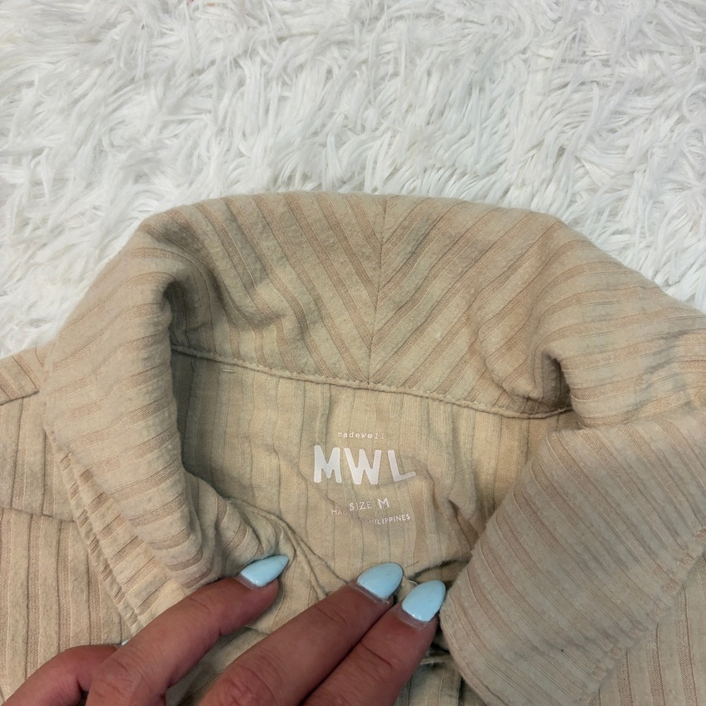 Madewell | Cream Ribbed Cardigan - Picture 5 of 6